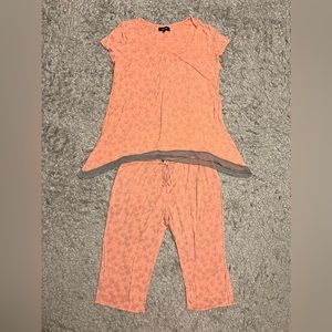 Peach & Gray XL Pajama Set